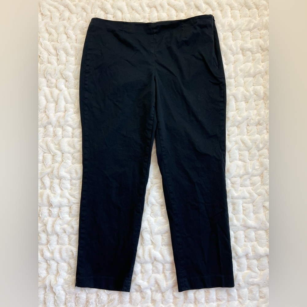 J. Jill Women’s Ankle Pants - Black, Straight Leg Size 16